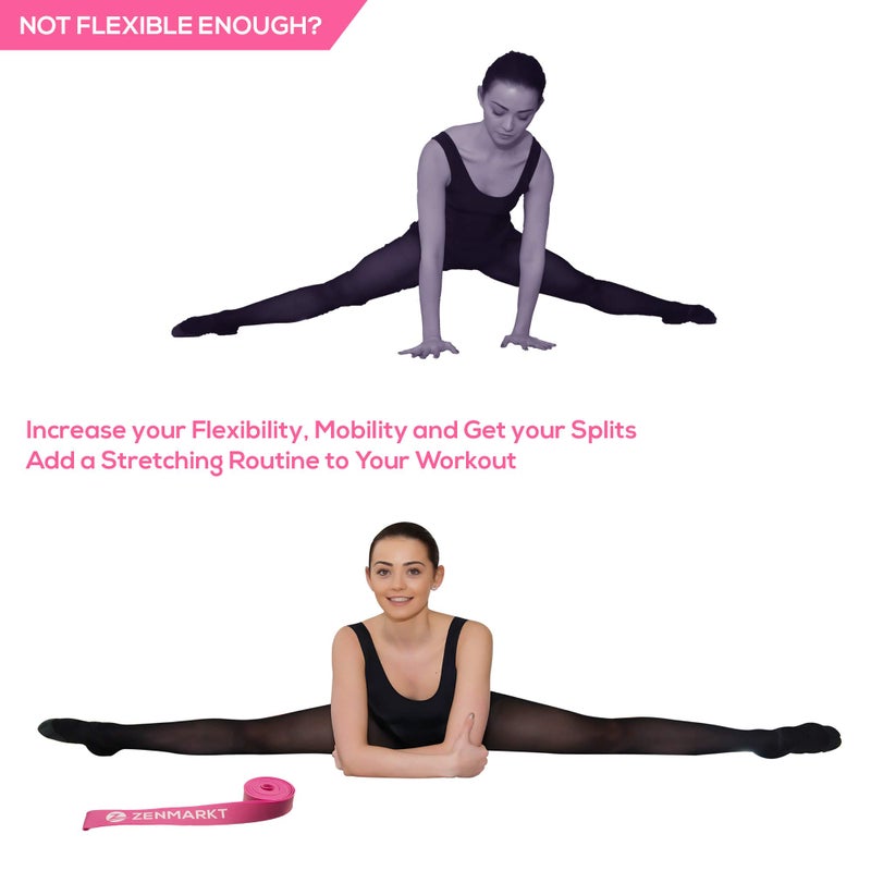 Zenmarkt Stretch Bands for Flexibility and Strength - Ballet Stretch Bands Ideal to Have as Dance Equipment in Every Competition - Suitable for Gymnastics, Cheerleading, and Pilates Training(Pink) - Image 3